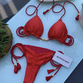 2023 Special Fabric Solid Color Braided Rope Swimsuit Multicolor Spot Bikini New Bikini Wholesale