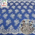 100% Polyester Guipure Cord White Bridal Embroidery Lace Fabric Wedding French Tulle Laces Fabrics for Women
