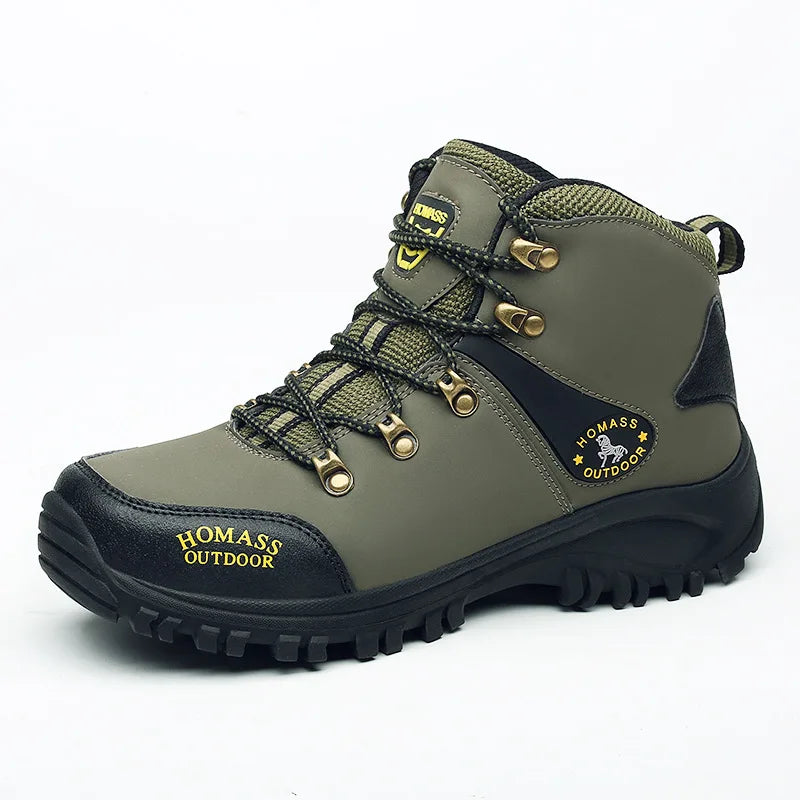 Outdoor Non Slip Wear Resistant Hiking Boots Cotton Hunting Shoot New Plus Size Velvet Warm Shoes for Men