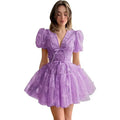 3D Butterfly Homecoming Evening Dresses Short Lace Cocktail Gown Teens Girls Prom Dress