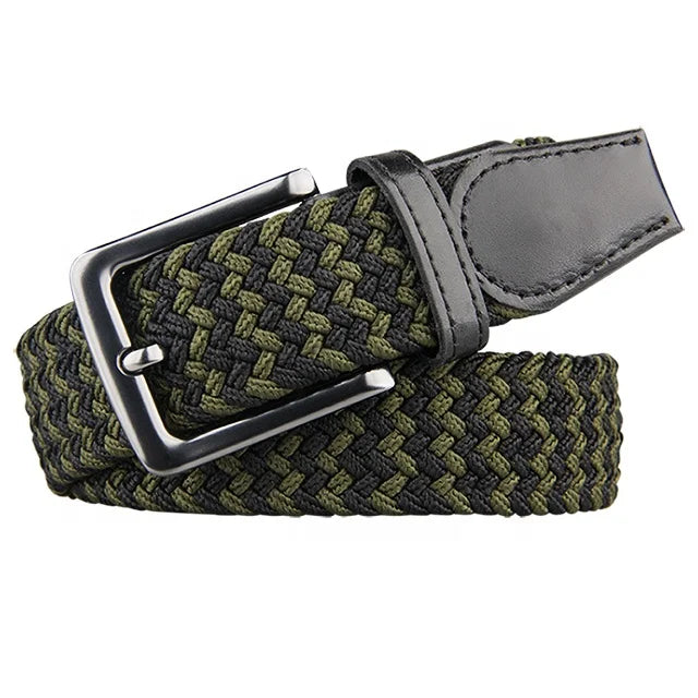 Custom Outdoor Sport Fabric Belts Stretch Woven Jeans Belts