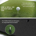 Tee-up Hitting Mat Range for Golf Putting Green Practice and Training