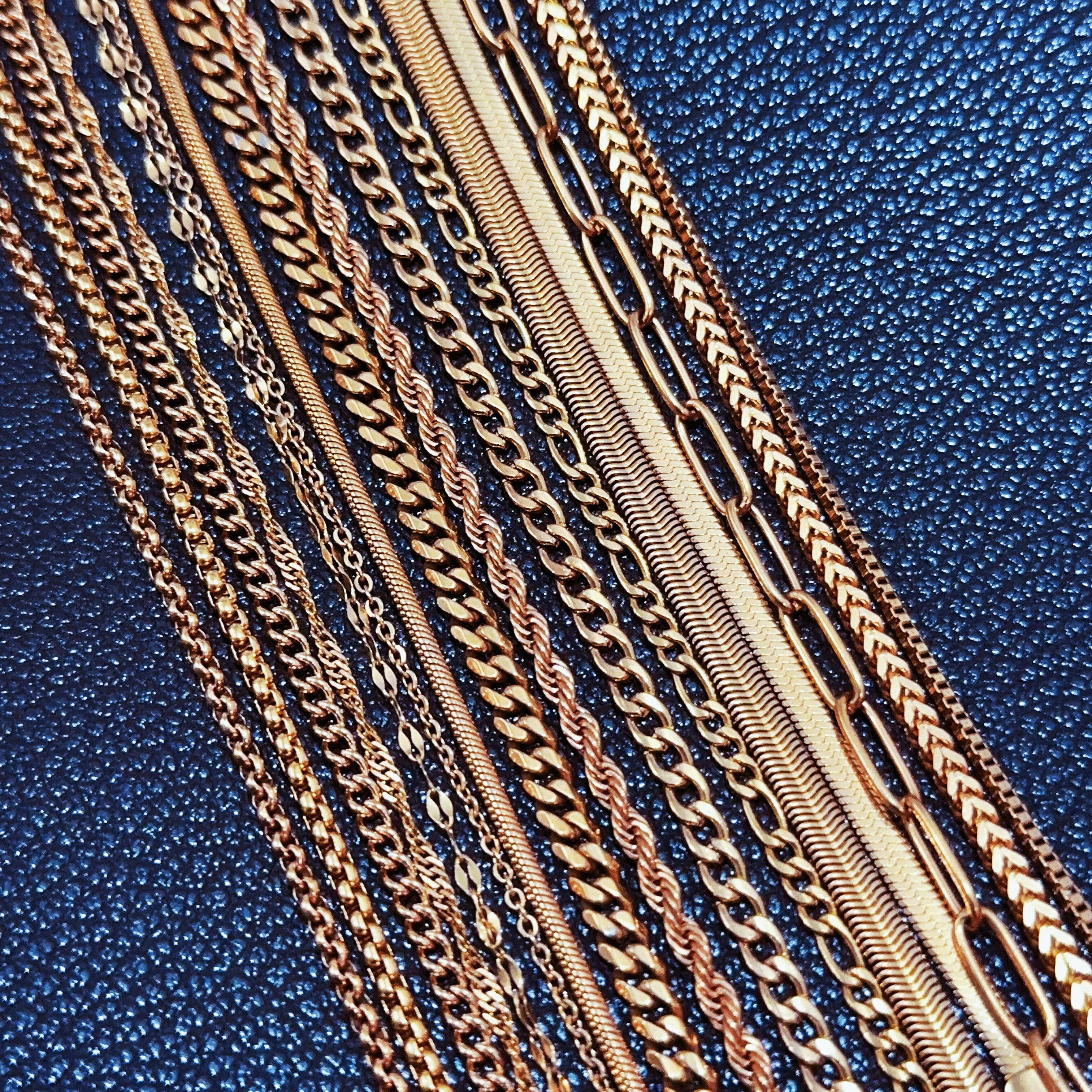 Waterproof Custom Hip Hop Miami Cuban Curb Link Mens Chain PVD 18k Gold Rope Figaro Link Chain Necklace Paperclip Link Necklace