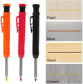 Custom Logo Mechanical Carpenter Pencil with 25mm Tracer Blue Sharpener Lanyard Bulk DIY Grade OEM & ODM Supported