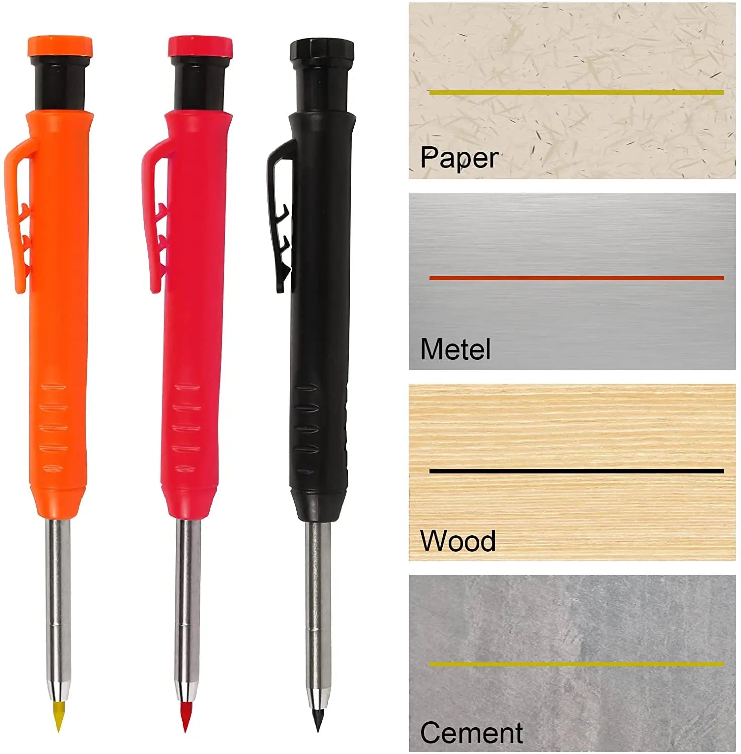 Custom Logo Mechanical Carpenter Pencil with 25mm Tracer Blue Sharpener Lanyard Bulk DIY Grade OEM & ODM Supported