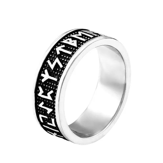 Viking Vintage Thor Hammer Ring Stainless Steel Nordic Wolf Head Pendent Religious Men Accessories