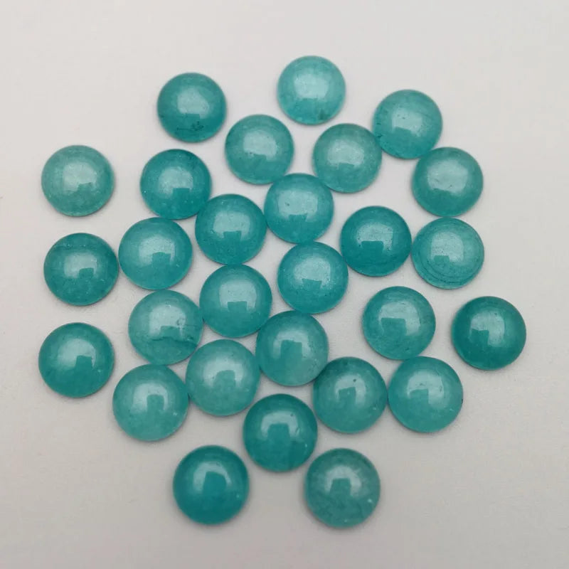 Huiying New Factory Made 10mm Blue Color Change Crystal Round Cabochon Healing Stones for Jewelry Making Crafts