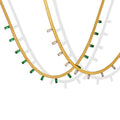 Alin Gold Plated Waterproof Stones Stainless Steel Jewelry for Women Necklace Special Gift Accessories for Girls