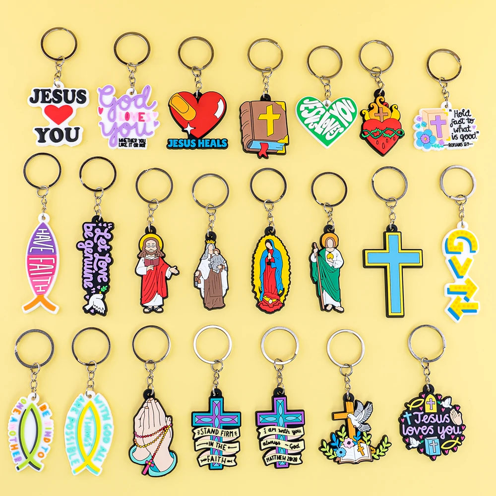 Custom Cartoon PVC Carabiner Keychain-Durable Eco-Friendly Promotional Gift for Church Events