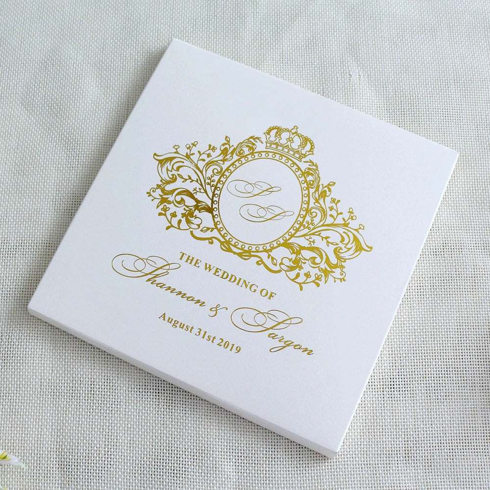 Square Size Amazing Christian Wedding Invitations Embossing Wedding Cards