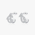 Trendy Party Fit Jewelry for Women Fine Accessories Gifts 925 Sterling Silver Only up Arrow Clear CZ Stud Earrings