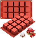 15-Cavity Custom Square Silicone Mold for Mousse Cake Dessert Cheesecake Truffle Caramels Jelly Brownie Soap Baking Cake Tools