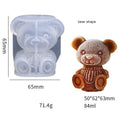 Lovely 3D DIY Drink Ice Coffee Juice Cocktail Bear Silicone Mold for Christmas Party Kids Cake Decoration