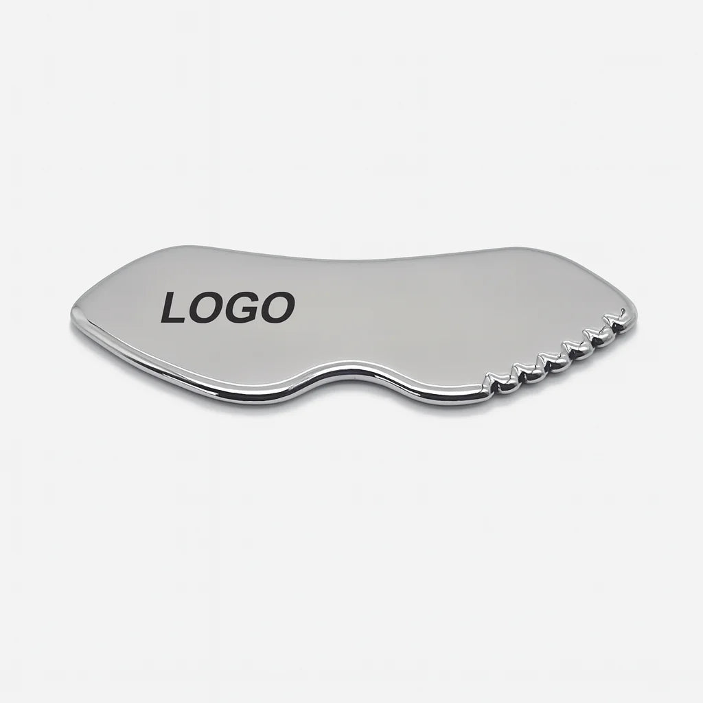 Custom Logo 304 Stainless Steel Guasha Body Massage 10.5*4cm Metal Gua Sha Facial Tool Scraping Massage Tool