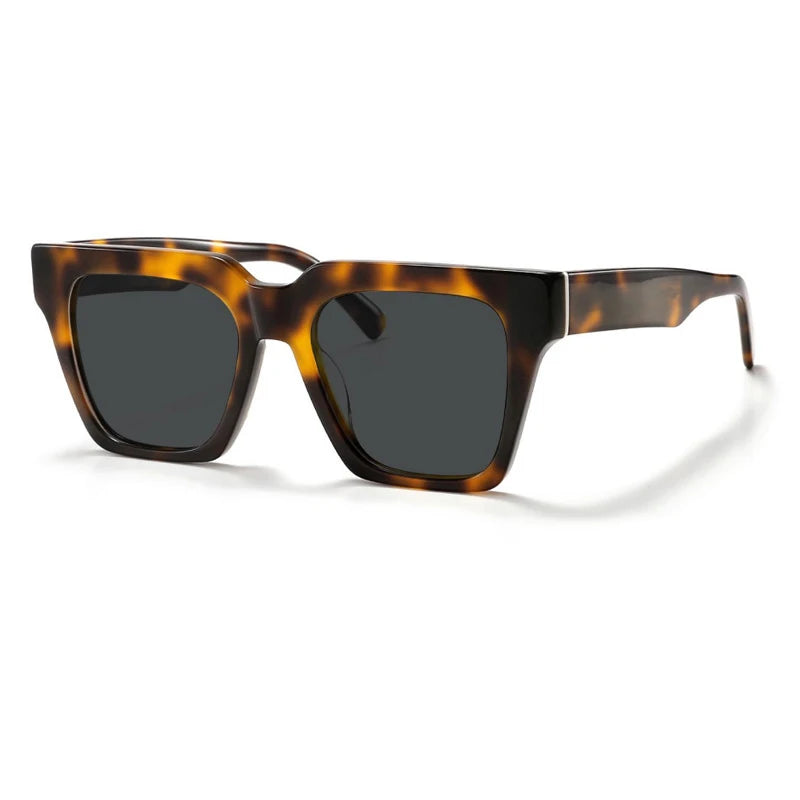 High Quality Men Sunglasses Retro Polarized Premium Acetate Sunglasses Fashion Square Vintage Polarized Sunglasses