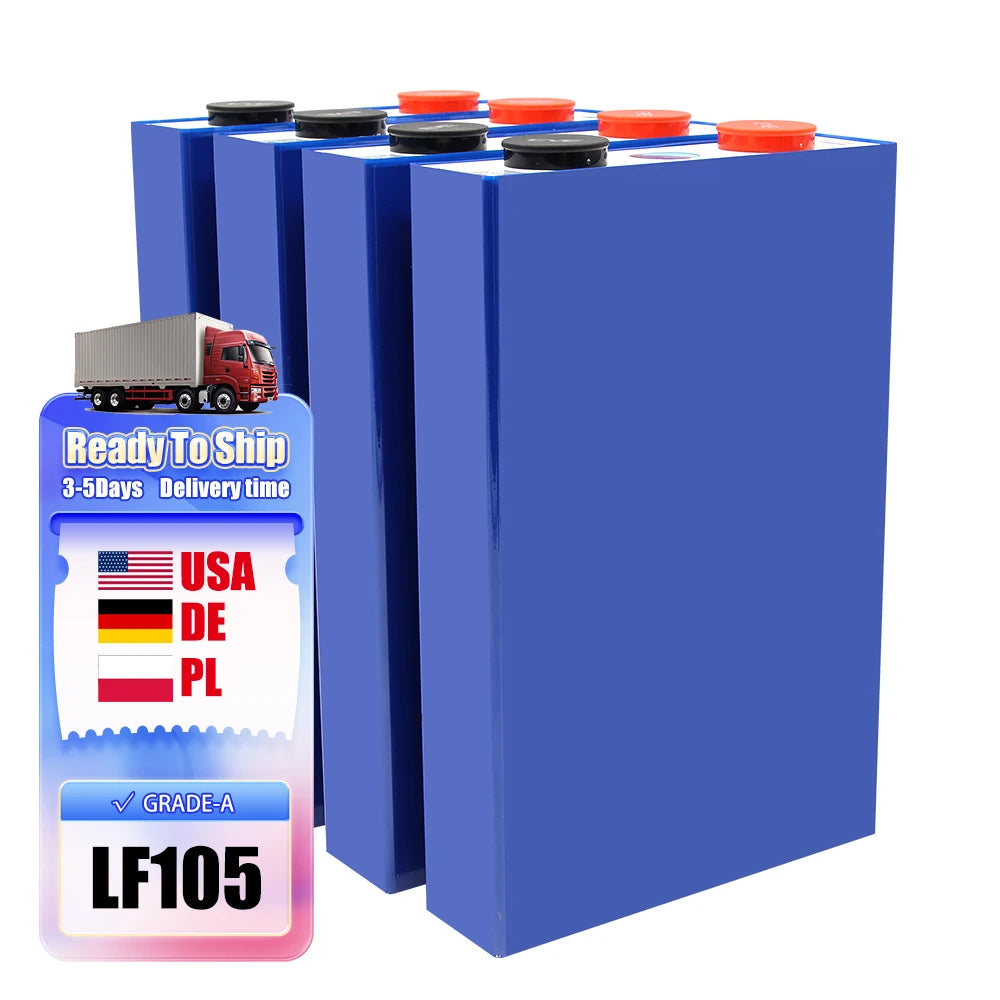 Eve 3.2v 105ah Lifepo4 Battery Cell Grade a Lf105 Lfp Prismatic Lithium Ion 3.2 Eu Stock Akku Phosphate Energy Battery MegaBDM