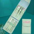 Nail Clipper Custom Logo Home Essential Nail Care Kit Stainless Steel  Manicure Set Portable 8Pcs With PU Bag