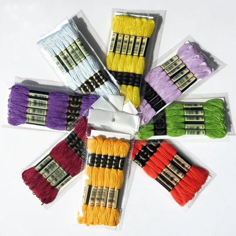 Wholesale Polyester Cotton Cross Stitch Thread Supply Cross Stitch Materials Opp Bag Folk Art Embroideryholiday Decoration