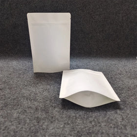 Zip Lock Doypack White Kraft Paper Aluminum Foil Plating Standing up Pouches Packaging Zipper Bag for Food