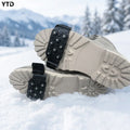 Rubber Winter Track Spike Shoe Covers Mud Protector Ice Gripper Cleats Metal Studs Lightweight for Non Shoes Climbing