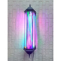 Kisen Newest Gold Barber Pole with LED Light Outdoor Salon Equipment Factory Direct Sale Cheap Price