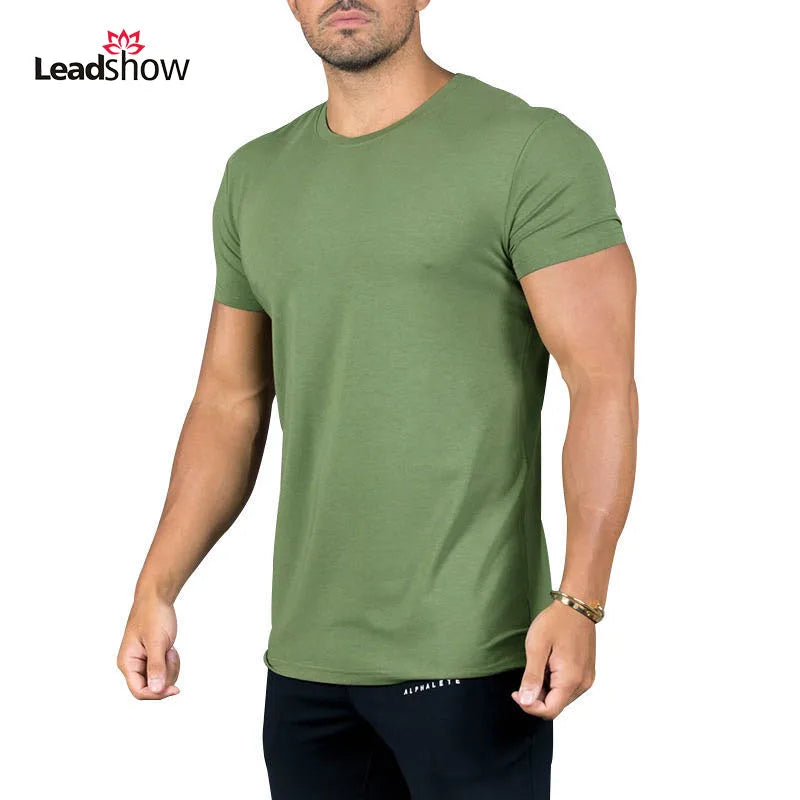 Eco- Friendly New Design Solid Color Anti-pilling QUICK DRY Breathable Fashion Men T-Shirt