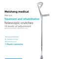 Aluminum Alloy Elbow Crutches Adjustable Walking Aid for Rehabilitation Mobility Support MegaBDM