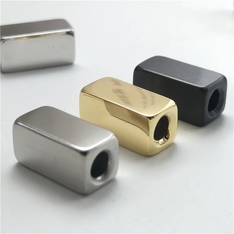 Rectangle Spacer Beads Stainless Steel Beads Metal Beads Spacers for DIY Jewelry Making Silver Color 8x16x4mm