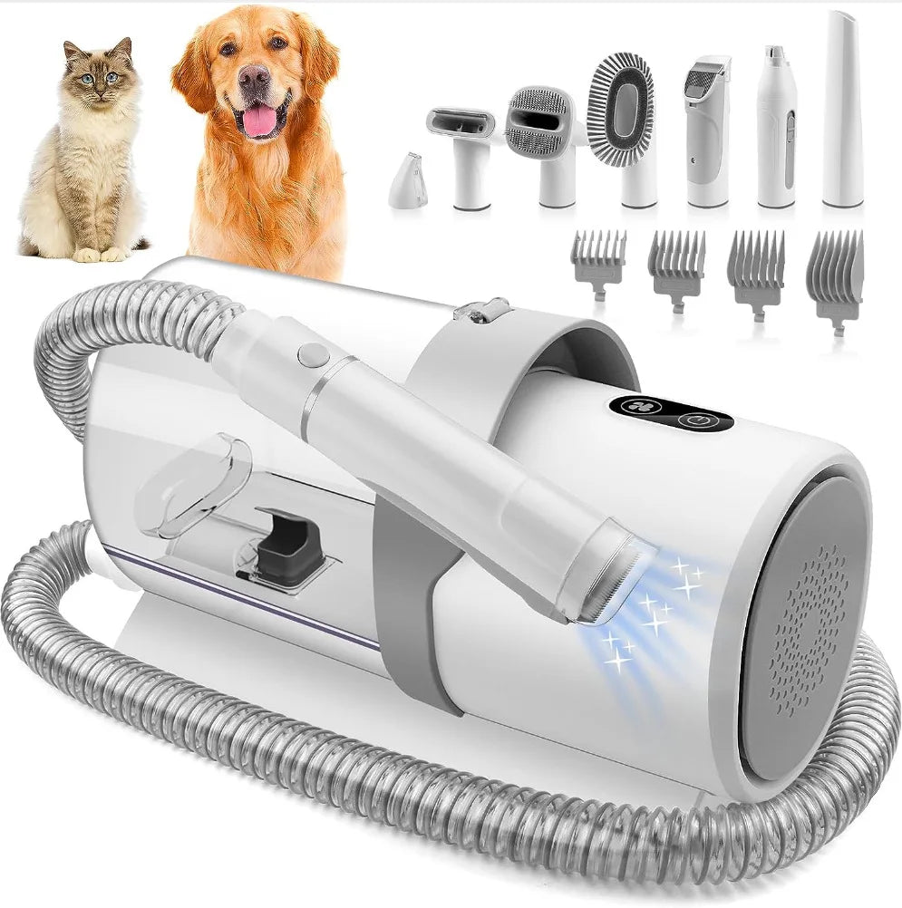 Pet Items Pet Vacuum Cleaner Electric Clipper Slicker Trimming  Cleaning Dog and Cat Hair Fur Grooming Brush Kit for Pets Clean