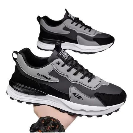 Mens Shoes Sports New Style Casual Work Shoes Waterproof Anti Slip PU Leather Surface Labor Protection Trendy Shoes