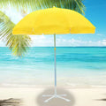 Wholesale Custom Outdoor Foldable Sun Umbrella Promotional Advertising Vinyl Oxford Polyester Beach Umbrellas