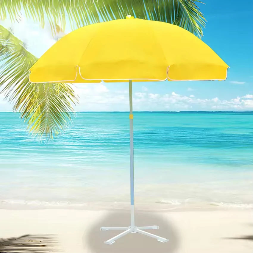 Wholesale Custom Outdoor Foldable Sun Umbrella Promotional Advertising Vinyl Oxford Polyester Beach Umbrellas