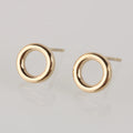 Emanco Factory Wholesale Girl Gift Aretes Fashion Jewelry Hypoallergenic Stainless Steel Round Circle Earrings Stud