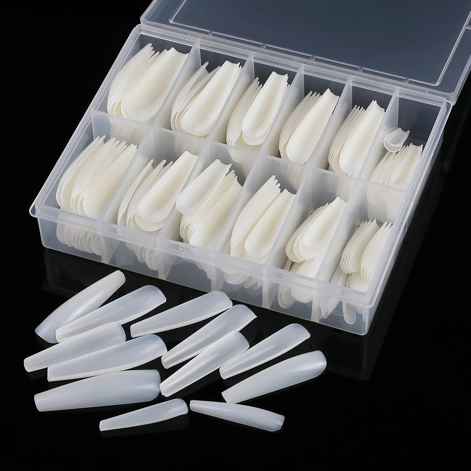 OEM Private Label 240x XXL Long Ballerina UltrathinNail Tips Full Coffin False Nails Soak Off Flexible Fingernails Unas Postizas