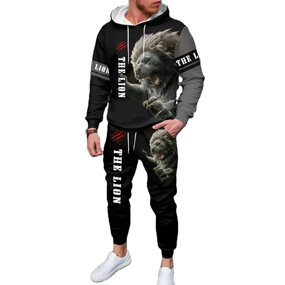 2026 New Spring Autumn Casual Woven Couple Suits 3D Color Printed Men's and Women's Hoodies and Sweatpants Wholesale