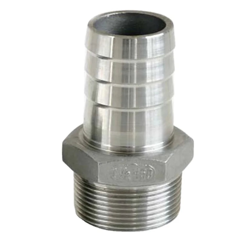 Casting SS304/316 NPT Threaded Pipe Fittings Hex Hose Nipples