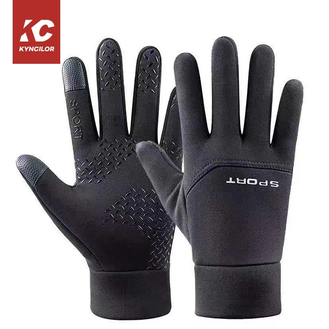 Men's Winter Gloves Elastic Cuff Touchscreen Compatible Polar Fleece for Warmth for Cycling Sports Outdoor Activities Nylon