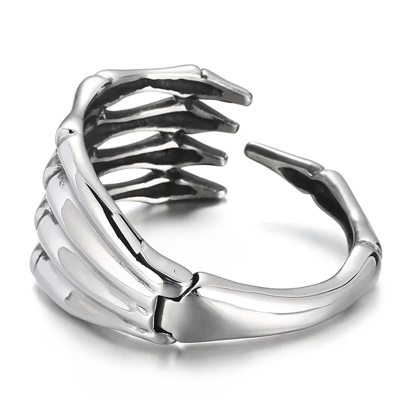 KALEN Creepy Brushed Stainless Steel Skeleton Devil Claw Cuff Bracelets&Bangle
