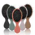 Hot Sell Rubber Coated Hair Straightening Anti-Static Hair Comb Kids Scalp Massage Boar Bristle Detangling Curly Hair Brush