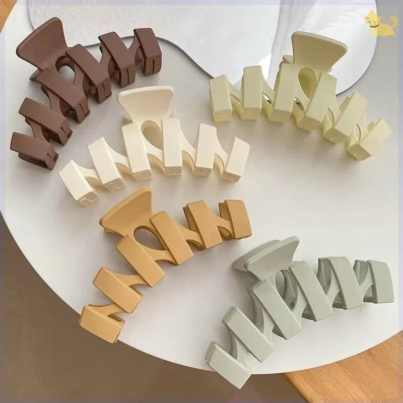 Fence Design Korean Women Large Hair Clips Acrylic Simple Fashion Hair Claw Clip for Women Hair Accessories