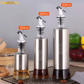Borosilicate Glass Olive Oil and Vinegar Dispenser Kitchen Cooking Oil Bottle with Metal Spout