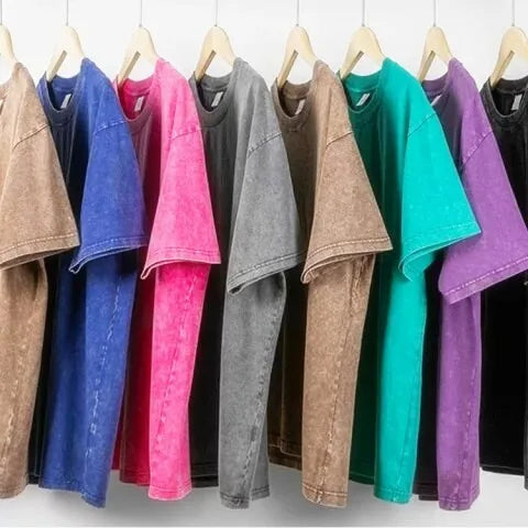 Wholesale Spring Summer New Heavyweight 100% Cotton Loose Vintage t Shirt Custom Men Vintage Oversized Tshirt