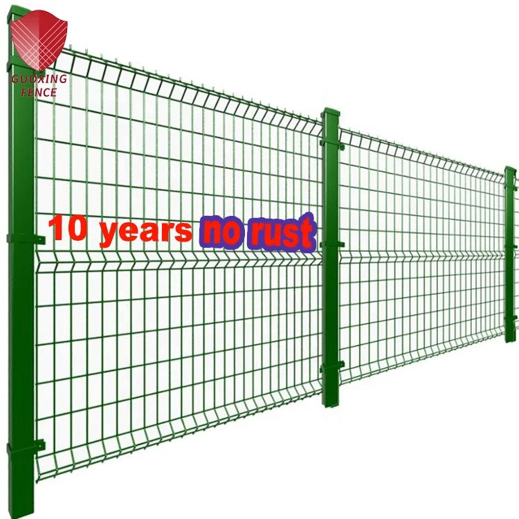 3d 5mm Welded Boundary Wall Wire Mesh Fence Hot Dipped gal Black 3d Wire Mesh Fence Panels