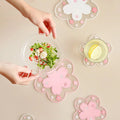 Flower Table Mat Girls Heart Cherry Blossom Non-slip Bowl Mat Tea Coaster