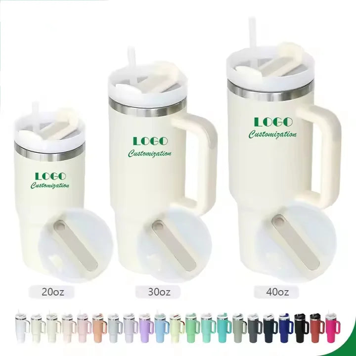 Custom Logo Christmas Mug 40 Oz Insulated Tumbler Outdoor Coffee Travel Coffee Mug Stainless Steel H2.0 40Oz Tumbler With Handle