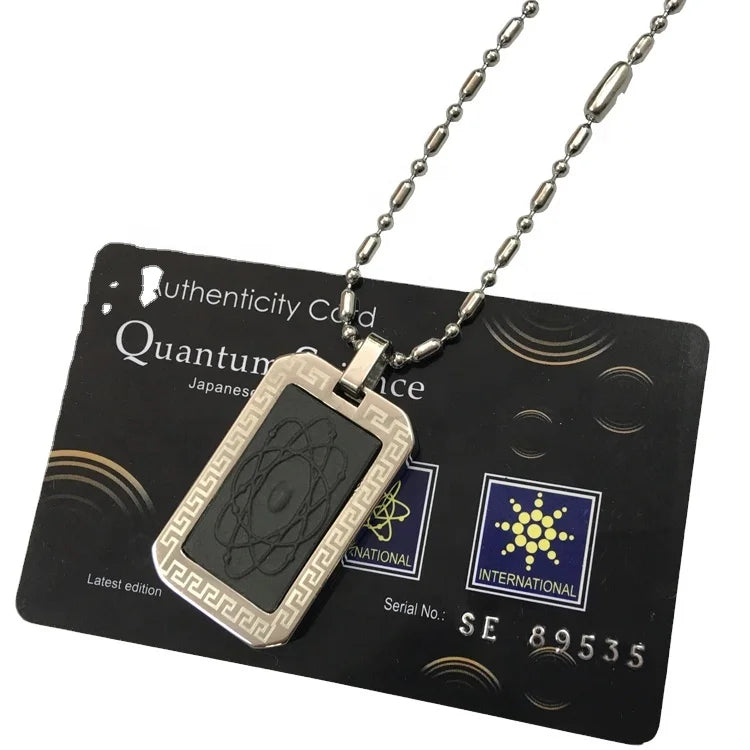 Ebuty Scalar Energy Lava Stone Japanese Quantum Pendant EMF Protection with 4 Stones for Children