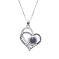 Custom Silver Jewelry Wife's Birthday Gift  Necklace S925 Sterling Silver 100 Language love Anniversary Gift Pendant Necklace
