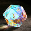 Customizable Multi Sided D20 Glass Dice Set for Dungeons & Dragons Handcrafted Precision-Weighted Stunning Colors Unique Designs