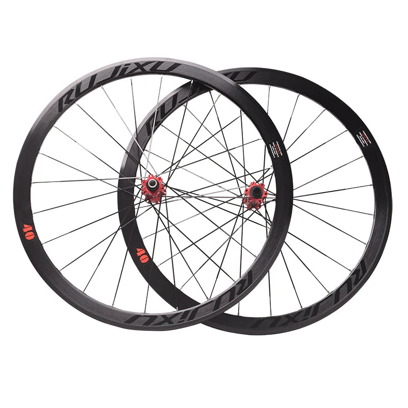 OEM ODM Factory 40mm Aluminum Alloy Rim Carbon Fiber Hub Disc Brake 700C Road Bike Wheelset 700C Road Bike Wheelset