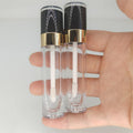 Transparent Round Plastic Tube Lip Gloss and Liquid Foundation Concealer Empty Bottle with Black Lid